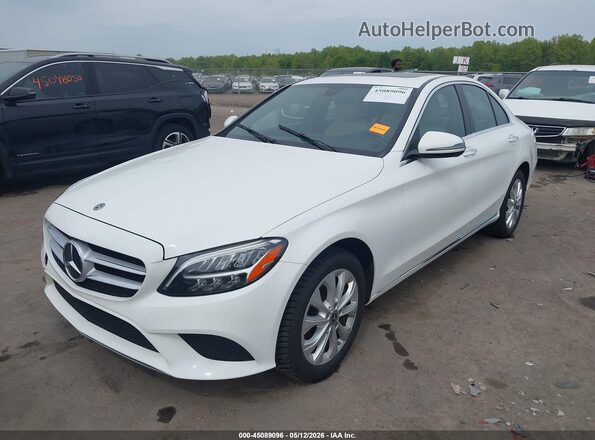 55SWF8EB1KU305916 2019 MERCEDES-BENZ C-CLASS White Front left