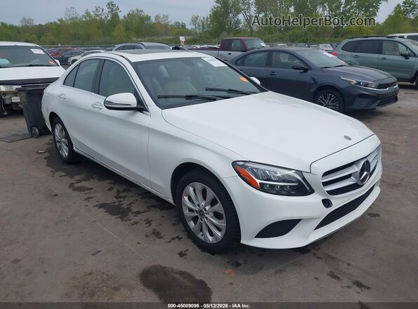 55SWF8EB1KU305916 2019 MERCEDES-BENZ C-CLASS White Front right