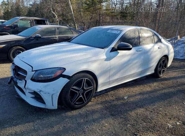 55SWF8EB3LU334075 2020 MERCEDES-BENZ C White Առջևի ձախ երեք քառորդ տեսարան