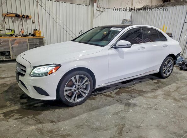 55SWF8EB5KU311329 2019 MERCEDES-BENZ C White წინა მარცხენა ხედი სამი მეოთხედიდან
