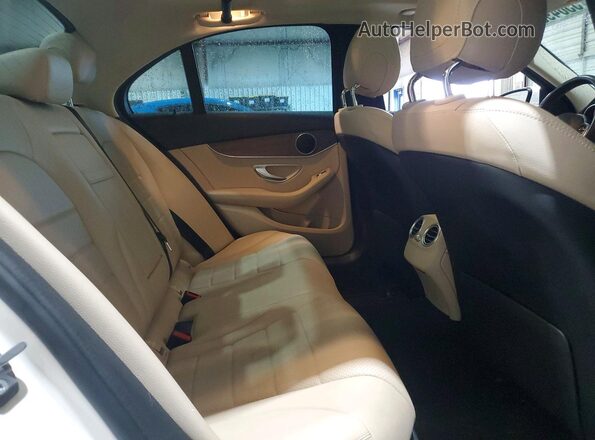 55SWF8EB5KU311329 2019 MERCEDES-BENZ C White უკანა სავარძლების ხედი