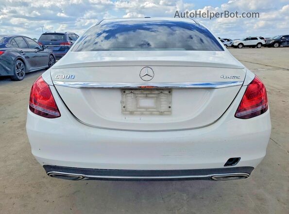 55SWF8EB6KU298526 2019 MERCEDES-BENZ C White Rear view
