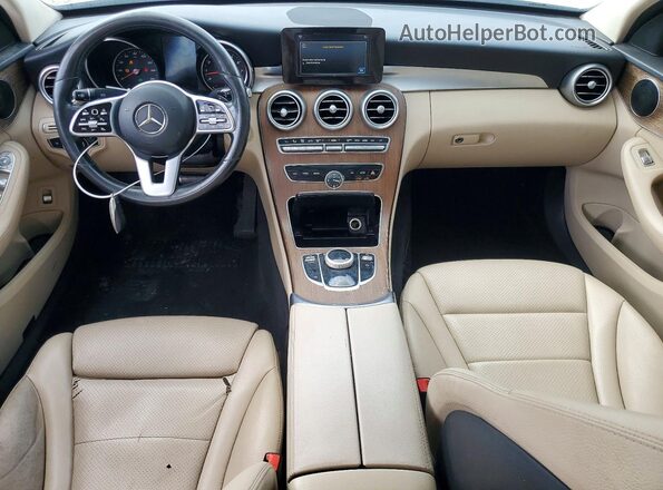55SWF8EB6KU298526 2019 MERCEDES-BENZ C White Dashboard view