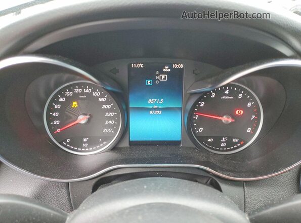55SWF8EB6KU320511 2019 MERCEDES-BENZ C Gray Vista del cuadro de instrumentos