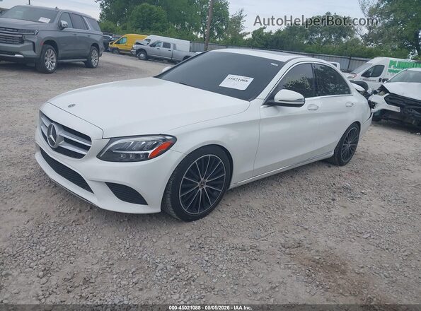 55SWF8EB8KU292176 2019 MERCEDES-BENZ C-CLASS White Przód lewy