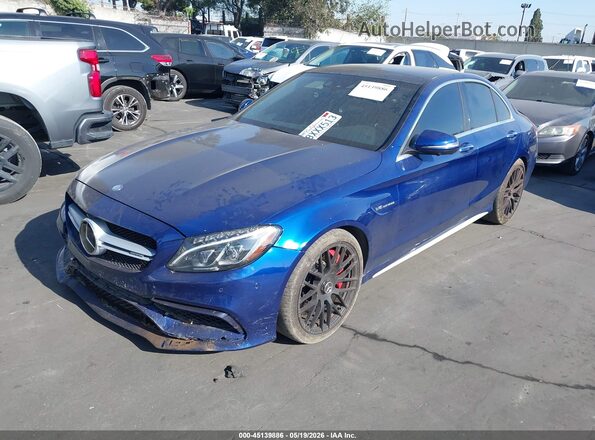 55SWF8HB2HU195852 2017 MERCEDES-BENZ AMG C 63 Blue Vista tres cuartos delantera izquierda