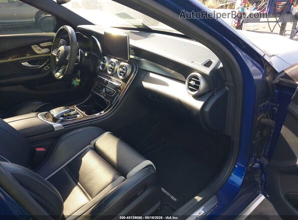 55SWF8HB2HU195852 2017 MERCEDES-BENZ AMG C 63 Blue Vista interior delantera