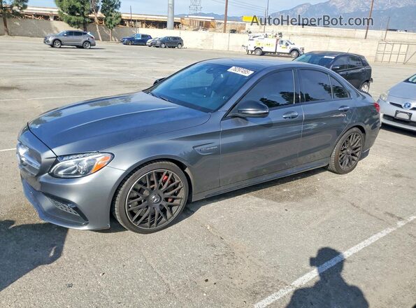 55SWF8HBXHU182377 2017 MERCEDES-BENZ C Gray Առջևի ձախ երեք քառորդ տեսարան