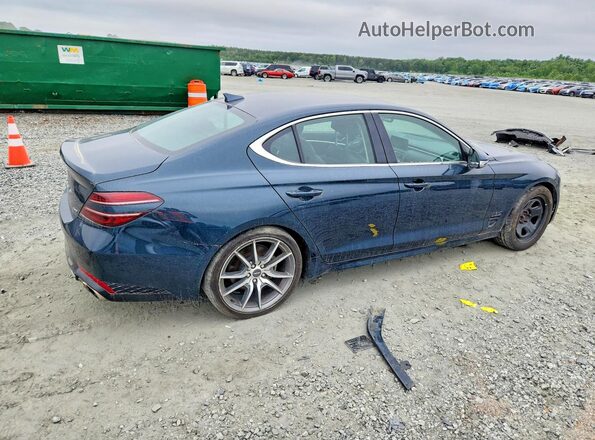 KMTG34TAXPU123763 2023 GENESIS G70 Синий Передняя правая четверть