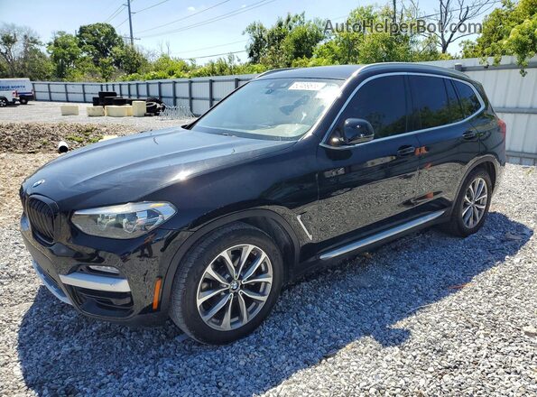 5UXTR7C59KLF34684 2019 BMW X3 Черный Передняя левая четверть