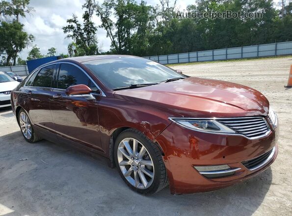 3LN6L2LU1GR628621 2016 LINCOLN MKZ Бордовый Вид спереди