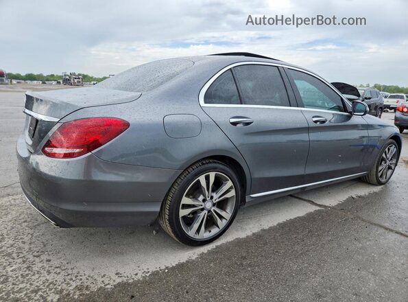 55SWF4JB7HU193095 2017 MERCEDES-BENZ C Gray Delantero derecho