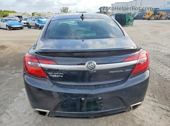 2G4GT5GX0H9138222 2017 BUICK REGAL Черный Вид салона спереди