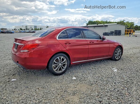 55SWF4JB5GU162278 2016 MERCEDES-BENZ C Red Delantero derecho