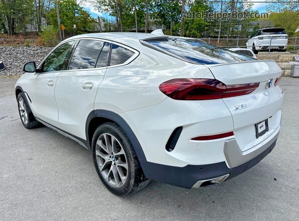 5UXCY6C07L9C27322 2020 BMW X6 Белый Задняя правая четверть