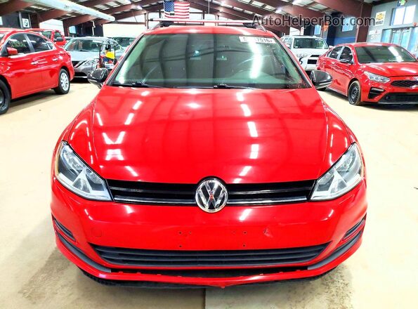 3VW017AU6HM518014 2017 VOLKSWAGEN GOLF Красный Вид сзади