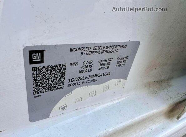 1GD28LE79MF241644 2021 GMC SIERRA White Vista de los asientos traseros