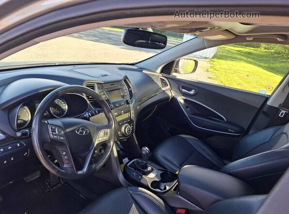 5XYZUDLB1GG376212 2016 HYUNDAI SANTA Brown Widok tylnych siedzeń