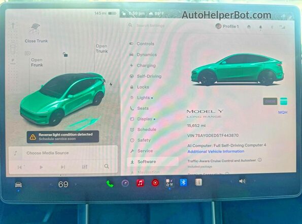 7SAYGDED5TF443870 2026 TESLA MODEL Gray Vista del cuadro de instrumentos