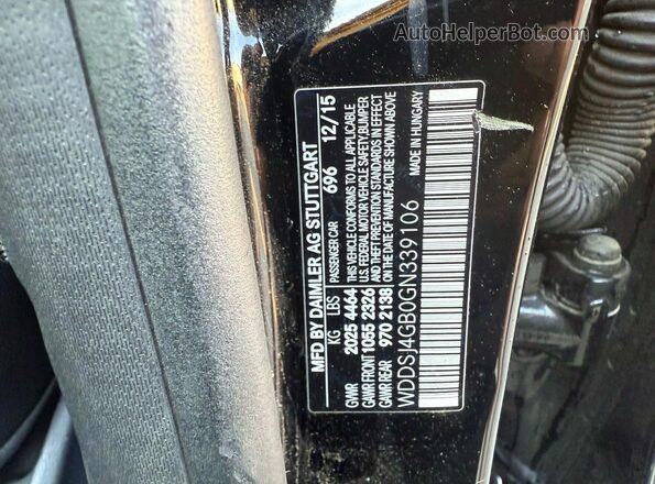 WDDSJ4GB0GN339106 2016 MERCEDES-BENZ CLA-CLASS Черный Вид задней части салона