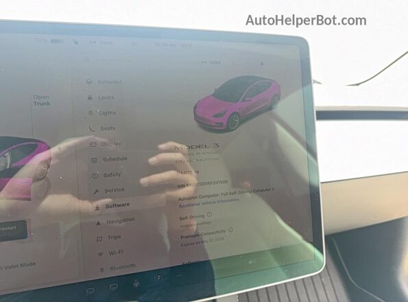 5YJ3E1EB1NF241508 2022 TESLA MODEL Белый Вид щитка приборов