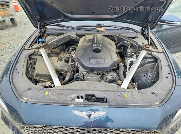 KMTG34TAXPU123763 2023 GENESIS G70 Синий Вид подкапотного пространства