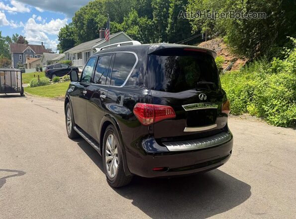 JN8AZ2NE9H9154342 2017 INFINITI QX80 Черный Передняя правая четверть