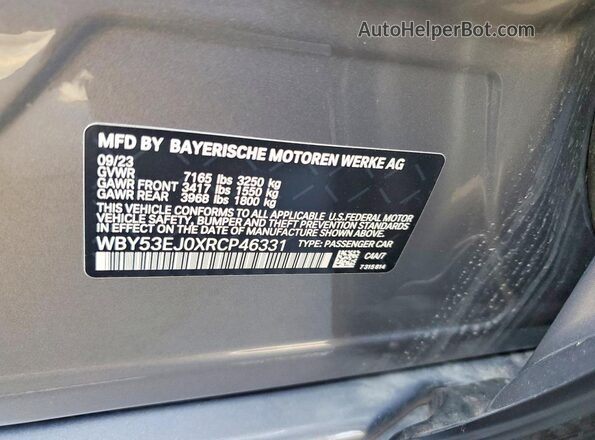 WBY53EJ0XRCP46331 2024 BMW OTHER Серый Вид наклейки с VIN-кодом