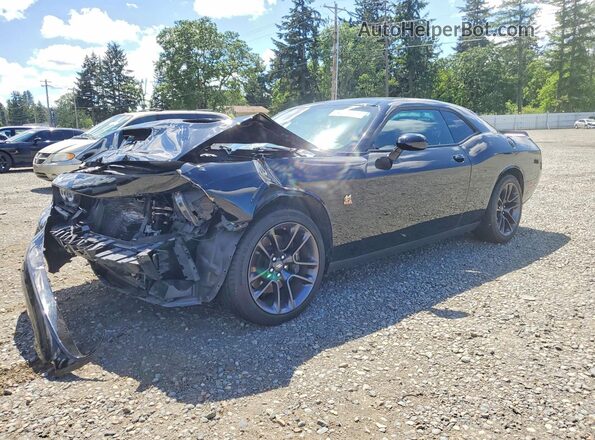 2C3CDZFJ5NH100592 2022 DODGE CHALLENGER Черный Передняя левая четверть