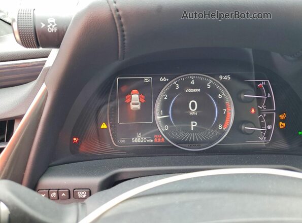 58ADZ1B13LU062982 2020 LEXUS ES Black Սարքավորումների վահանակի տեսք