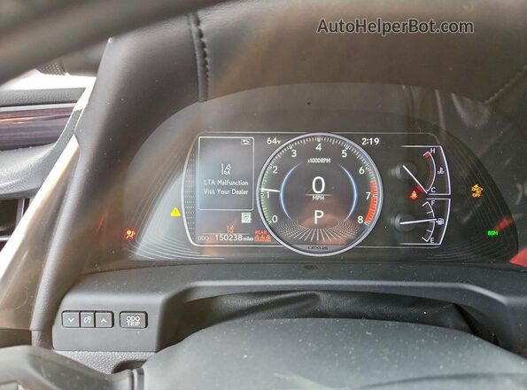 58ADZ1B1XLU078354 2020 LEXUS ES Black Widok zestawu wskaźników