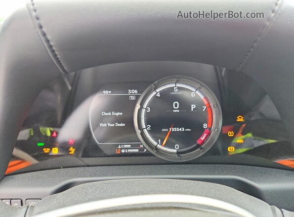 58AGZ1B14LU053382 2020 LEXUS ES Белый Вид щитка приборов