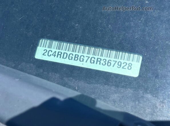 2C4RDGBG7GR367928 2016 DODGE CARAVAN Белый Вид задних сидений