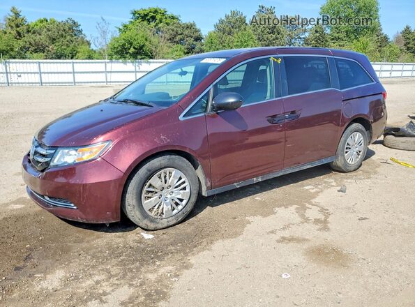 5FNRL5H20HB017086 2017 HONDA ODYSSEY Maroon Przód lewy