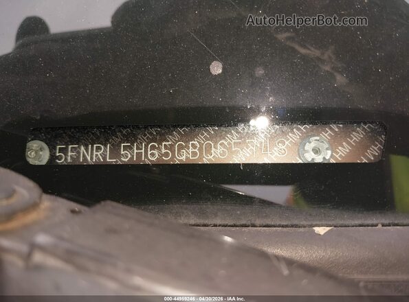 5FNRL5H65GB065748 2016 HONDA ODYSSEY Серый 