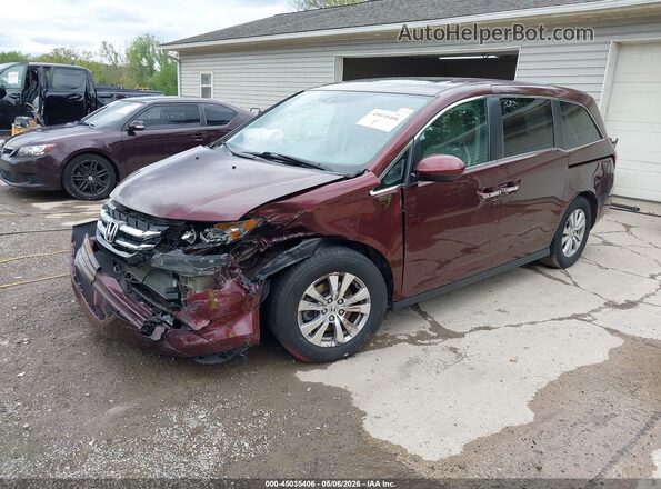 5FNRL5H65HB015014 2017 HONDA ODYSSEY Темно-бордовый Передняя левая четверть