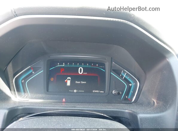 5FNRL6H29KB124117 2019 HONDA ODYSSEY Blue Вид задніх сидінь