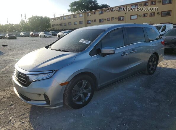 5FNRL6H54MB043166 2021 HONDA ODYSSEY Gray Vista tres cuartos delantera izquierda