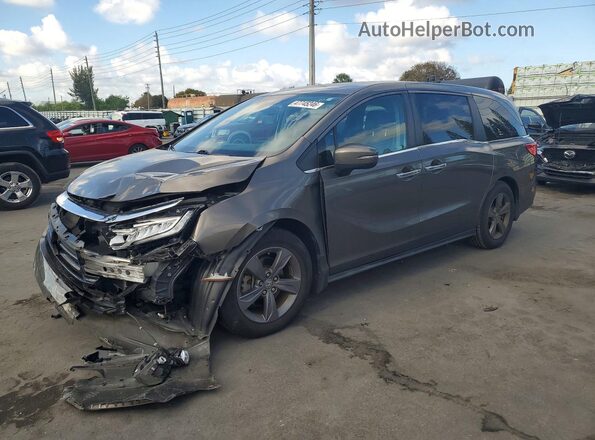 5FNRL6H55NB033506 2022 HONDA ODYSSEY Gray Առջևի ձախ երեք քառորդ տեսարան