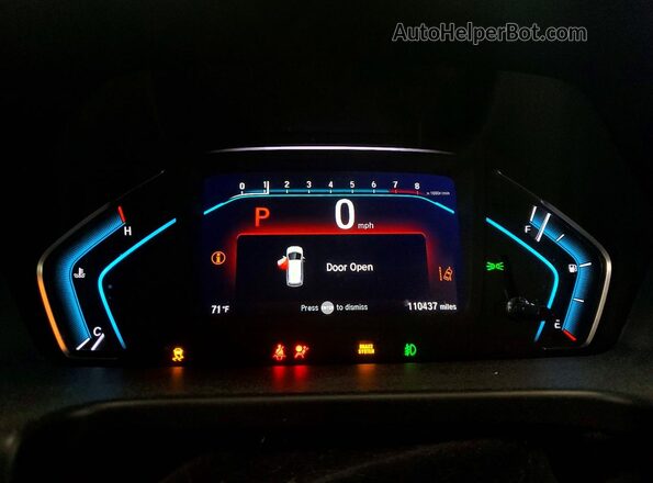 5FNRL6H57KB111294 2019 HONDA ODYSSEY Белый Вид щитка приборов