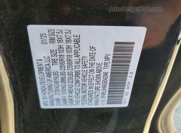 5FNRL6H66SB042946 2025 HONDA ODYSSEY Black Vista de la etiqueta del VIN