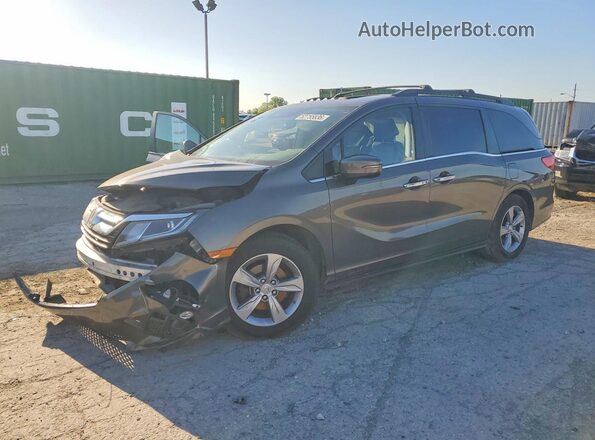 5FNRL6H70JB065324 2018 HONDA ODYSSEY Серый Передняя левая четверть