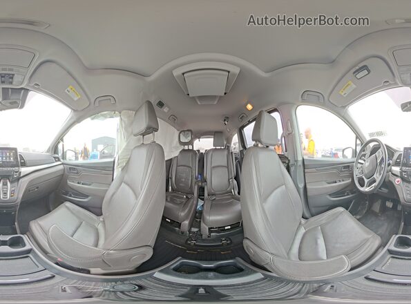 5FNRL6H70KB099247 2019 HONDA ODYSSEY Gray Vista interior de 360 grados