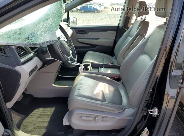 5FNRL6H71JB064750 2018 HONDA ODYSSEY Black Widok wnętrza z przodu