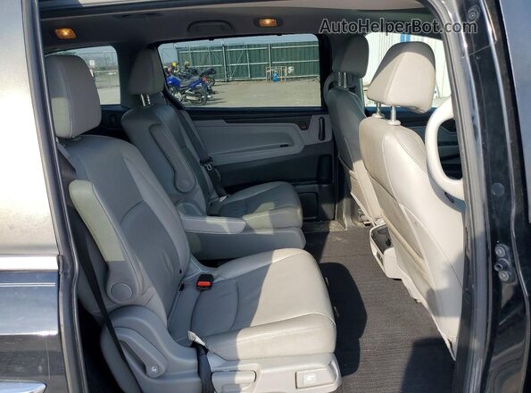 5FNRL6H71JB064750 2018 HONDA ODYSSEY Black Widok wnętrza z tyłu