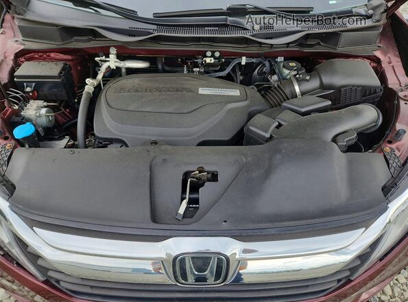 5FNRL6H72JB068743 2018 HONDA ODYSSEY Maroon Вид підкапотного простору
