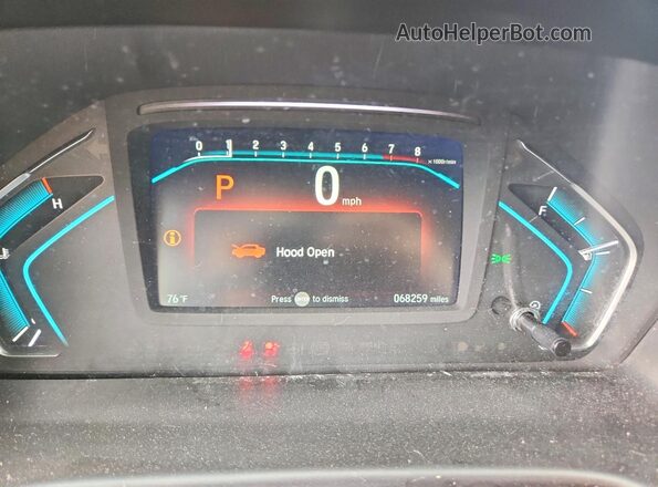 5FNRL6H72JB068743 2018 HONDA ODYSSEY Maroon Вид щитка приладів