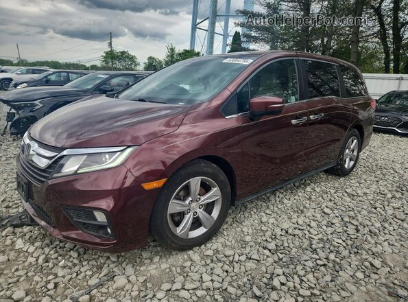 5FNRL6H72JB068743 2018 HONDA ODYSSEY Maroon Передня ліва чверть