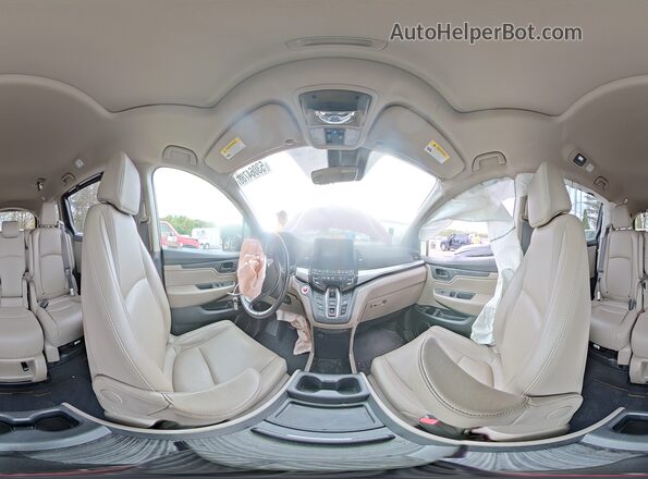 5FNRL6H72JB068743 2018 HONDA ODYSSEY Maroon Панорамний вид салону 360°