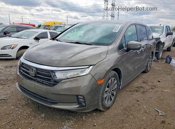 5FNRL6H73NB011828 2022 HONDA ODYSSEY Gray Передня ліва чверть